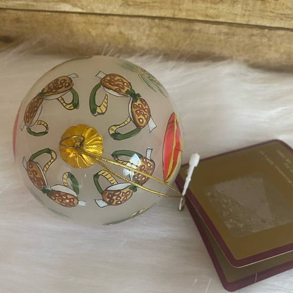 Dillards Trimmings TROPICAL Li Bien Painted Glass Ball Ornament - Picture 10 of 10